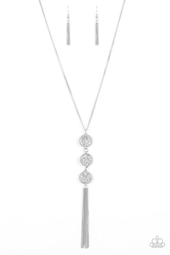 Triple Shimmer - White-Just Because Jewels, Paparazzi Accessories-Just Because Jewels