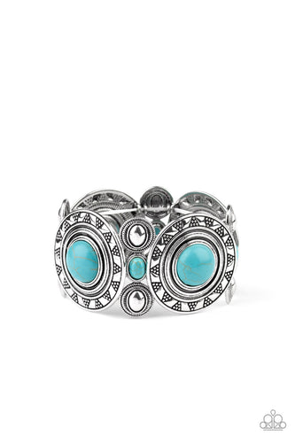 Sunny Salutations - Blue-Just Because Jewels, Paparazzi Accessories-Just Because Jewels