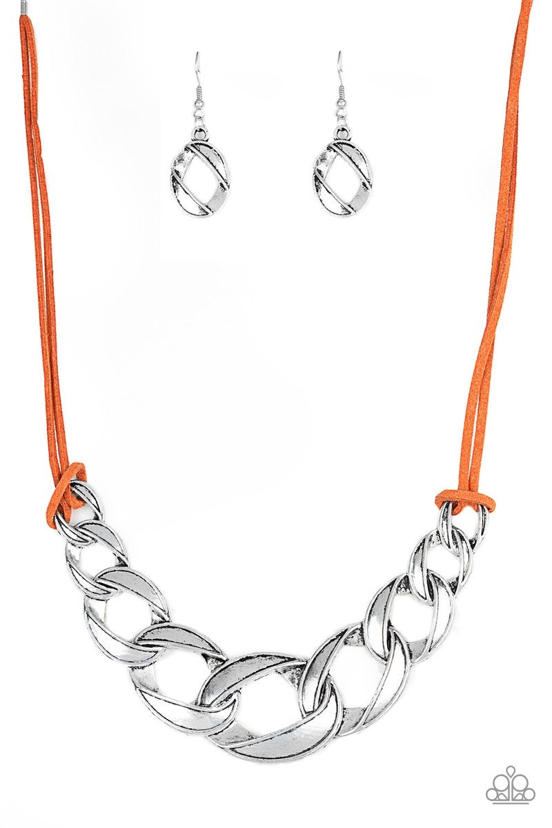 Naturally Nautical - Orange-Just Because Jewels, Paparazzi Accessories-Just Because Jewels