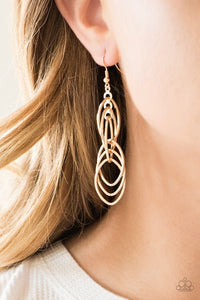 Tangle Tango - Gold-Just Because Jewels, Paparazzi Accessories-Just Because Jewels