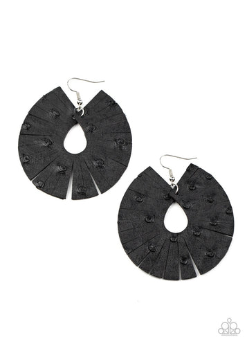 Palm Islands - Black-Jewelry-Just Because Jewels, Paparazzi Accessories-Just Because Jewels