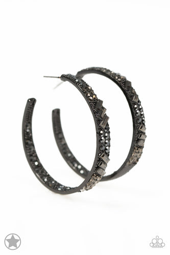 GLITZY By Association - Black-Just Because Jewels, Paparazzi Accessories-Just Because Jewels
