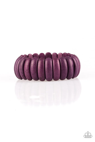 Peacefully Primal - Purple-Just Because Jewels, Paparazzi Accessories-Just Because Jewels