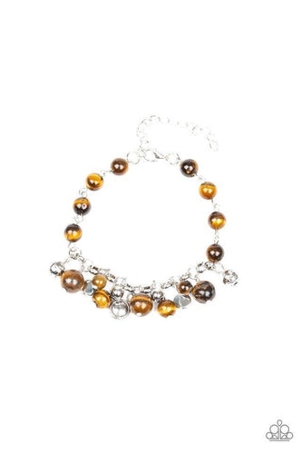Glossy Glow - Brown-Just Because Jewels, Paparazzi Accessories-Just Because Jewels