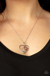 Cupid Charm - Red-Just Because Jewels, Paparazzi Accessories-Just Because Jewels