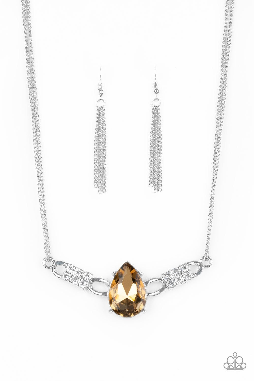 Way To Make An Entrance - Brown-Just Because Jewels, Paparazzi Accessories-Just Because Jewels