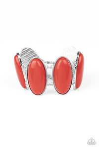 Power Pop - Red-Jewelry-Just Because Jewels, Paparazzi Accessories-Just Because Jewels