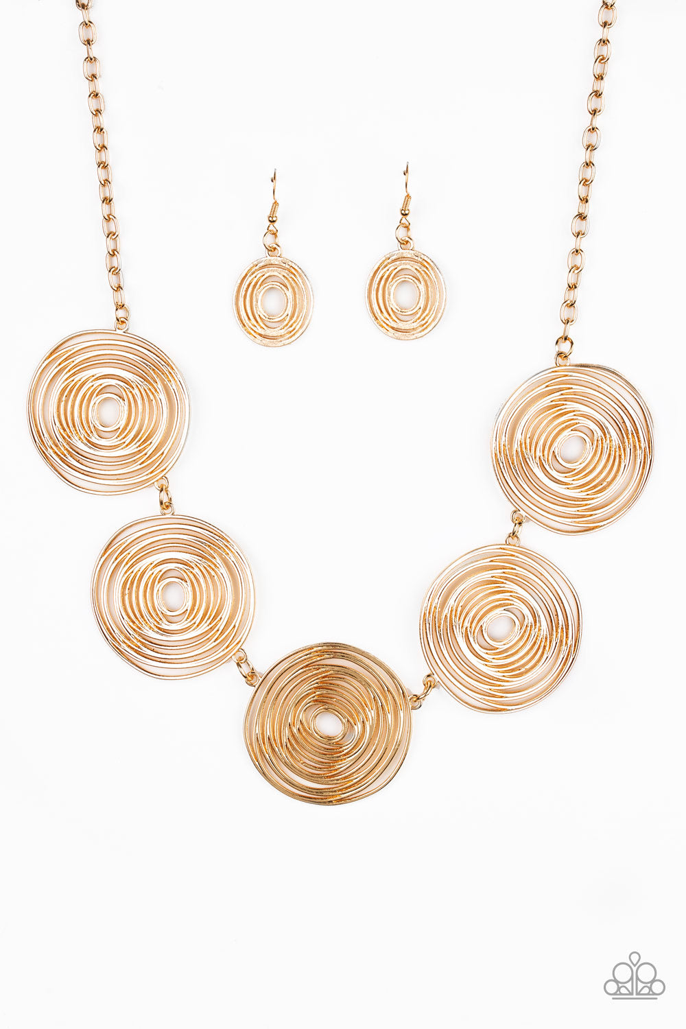 Sol-mates - Gold-Just Because Jewels, Paparazzi Accessories-Just Because Jewels