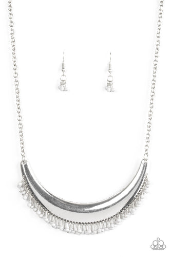 Fringe Out - Silver-Just Because Jewels, Paparazzi Accessories-Just Because Jewels
