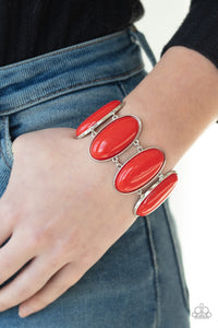 Power Pop - Red-Jewelry-Just Because Jewels, Paparazzi Accessories-Just Because Jewels