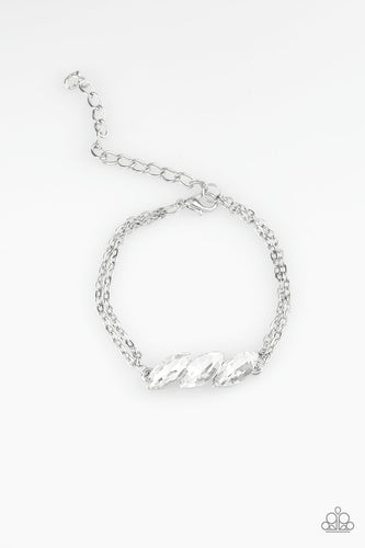 Pretty Priceless - White-Just Because Jewels, Paparazzi Accessories-Just Because Jewels