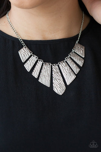 Texture Tigress – Silver-Just Because Jewels, Paparazzi Accessories-Just Because Jewels
