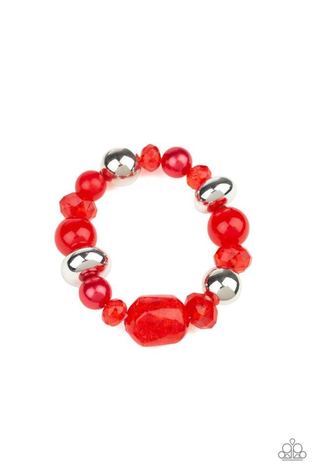 Ice Ice-Breaker - Red-Just Because Jewels, Paparazzi Accessories-Just Because Jewels