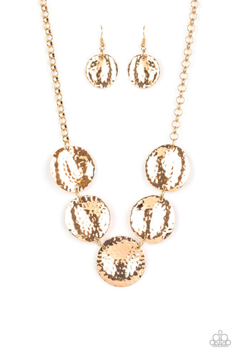 First Impressions - Gold-Just Because Jewels, Paparazzi Accessories-Just Because Jewels