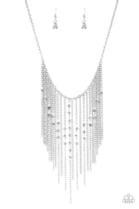 First Class Fringe – Silver-Just Because Jewels, Paparazzi Accessories-Just Because Jewels