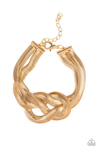 To The Max - Gold-Just Because Jewels, Paparazzi Accessories-Just Because Jewels