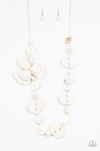On Island Time - White-Jewelry-Just Because Jewels, Paparazzi Accessories-Just Because Jewels