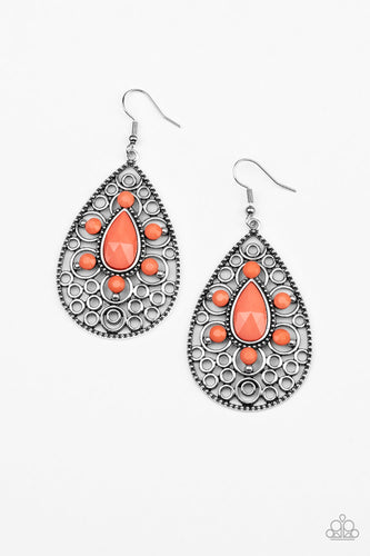 Modern Garden - Orange-Jewelry-Just Because Jewels, Paparazzi Accessories-Just Because Jewels
