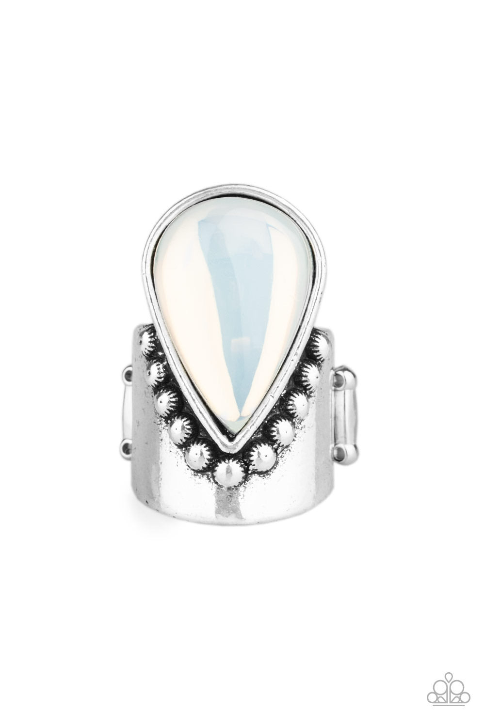 Opal Mist - White-Just Because Jewels, Paparazzi Accessories-Just Because Jewels