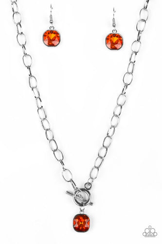Dynamite Dazzle - Orange-Jewelry-Just Because Jewels, Paparazzi Accessories-Just Because Jewels