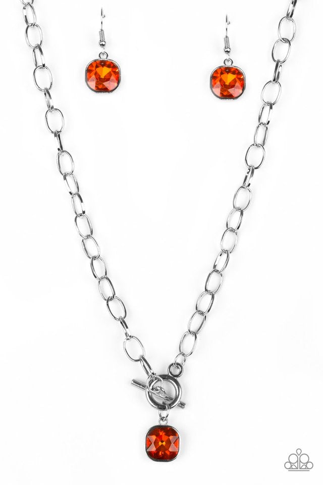 Dynamite Dazzle - Orange-Jewelry-Just Because Jewels, Paparazzi Accessories-Just Because Jewels